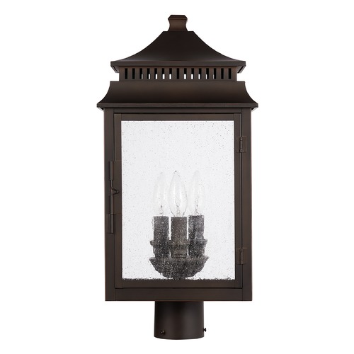 Sutter Creek 3-Light Post Light in Oiled Bronze by Capital Lighting