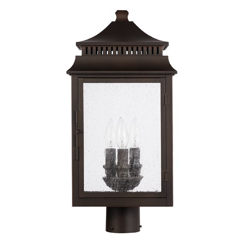 Capital Lighting Sutter Creek 3-Light Post Light in Oiled Bronze by Capital Lighting 936932OZ