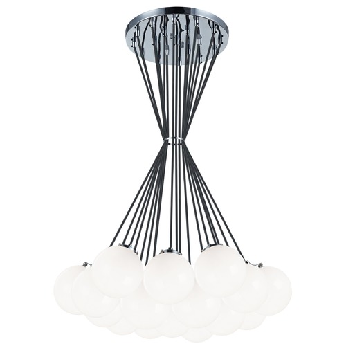 The Bougie Chrome Multi-Light Pendant by Matteo Lighting