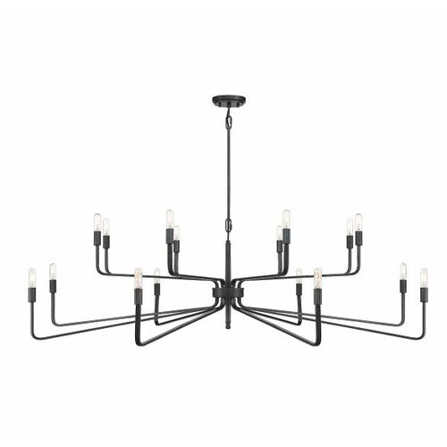 Salem 16-Light 57-Inch Chandelier in Forged Iron by Savoy House