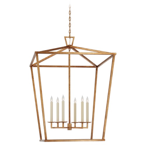 Visual Comfort Signature Collection Chapman & Myers XXL Lantern in Gilded Iron by Visual Comfort Signature CHC2172GI