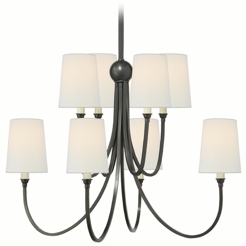 Visual Comfort Signature Collection Thomas O'brien Reed Bronze Chandelier