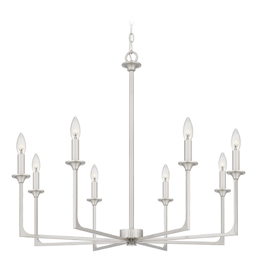 Quoizel Lighting Prescott Brushed Nickel Chandelier Quoizel Lighting PRC5032BN