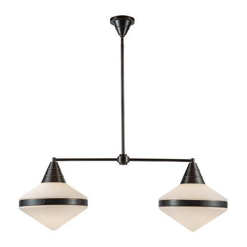 Willard 2-Light Linear Pendant in Urban Bronze by Alora Lighting