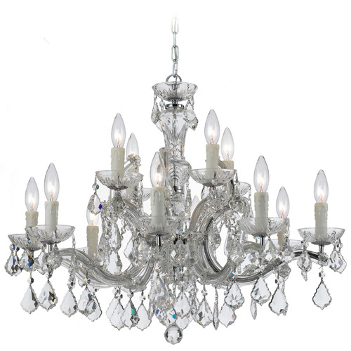 Crystorama Lighting Maria Theresa Polished Chrome Crystal Chandelier