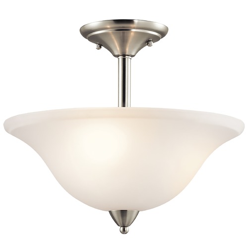 Nicholson 16-Inch Brushed Nickel Semi-Flush Mount by Kichler Lighting