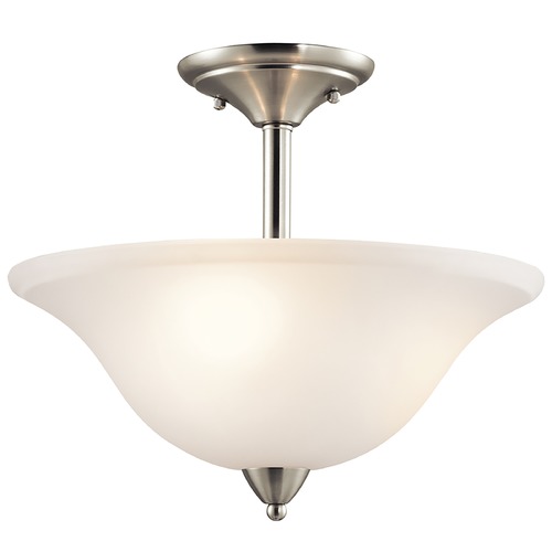 Kichler Lighting Nicholson 16-Inch Brushed Nickel Semi-Flush Mount by Kichler Lighting 42879NI