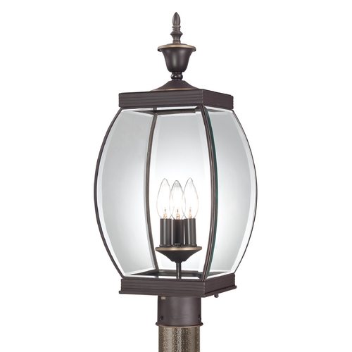 Oasis Post Light in Medici Bronze by Quoizel Lighting