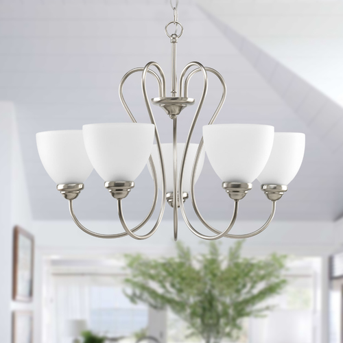 Progress Lighting Heart 25.25-Inch Chandelier in Brushed Nickel by Progress Lighting P4666-09