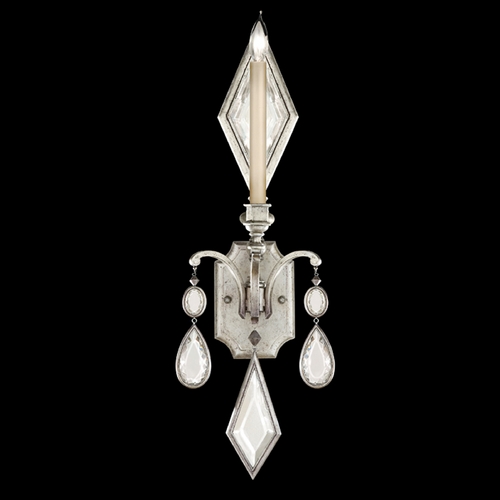 Fine Art Lamps Fine Art Lamps Encased Gems Vintage Silver Leaf Sconce 728750-3ST
