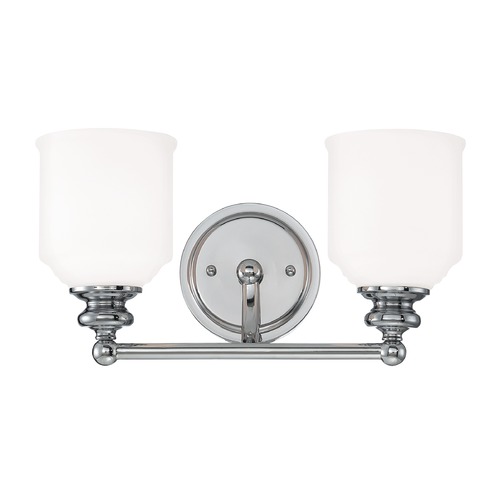 Melrose 14.50-Inch Polished Chrome Bathroom Light by Savoy House
