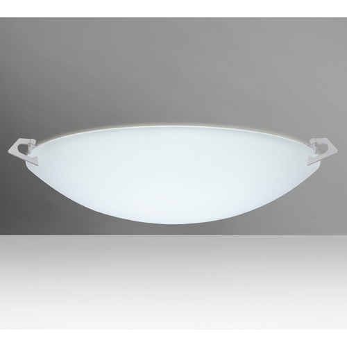 Besa Lighting Sonya Frosted Glass Satin Nickel LED Flushmount Light