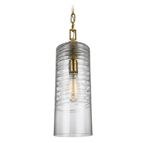 Visual Comfort Studio Collection Elmore Mini Pendant in Burnished Brass by Visual Comfort Studio P1446BBS