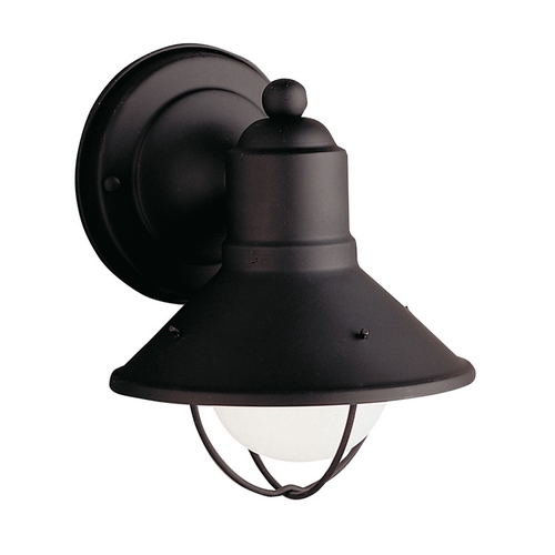 Seaside 7.50-Inch Outdoor Wall Light in Black by Kichler Lighting