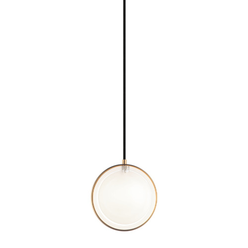 Chatoyant Mini Pendant in Aged Gold Brass by Matteo Lighting