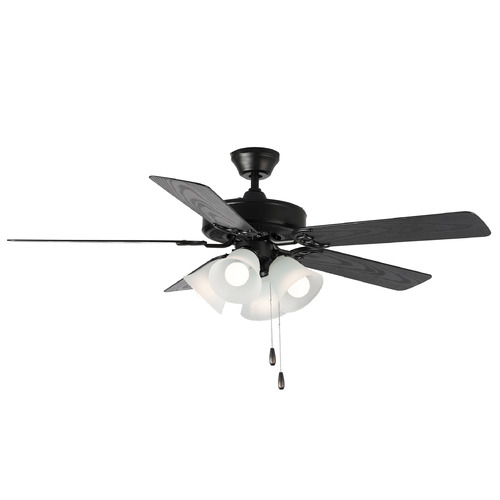 Maxim Lighting Maxim Lighting Basic-Max Black LED Ceiling Fan with Light 89907FTBKWP