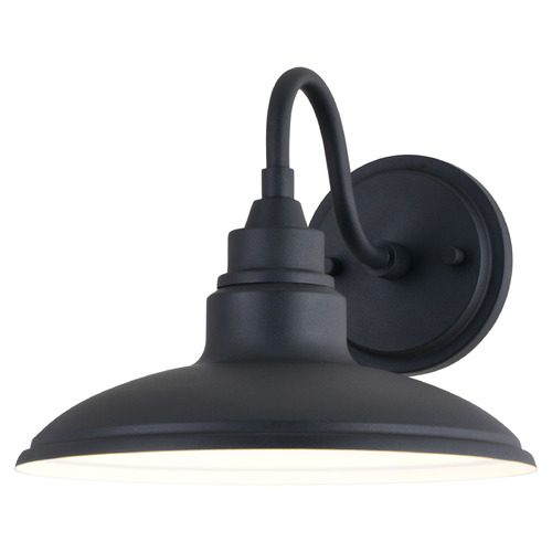 Vaxcel Lighting Tucson Textured Black & Glossy White LED Barn Light