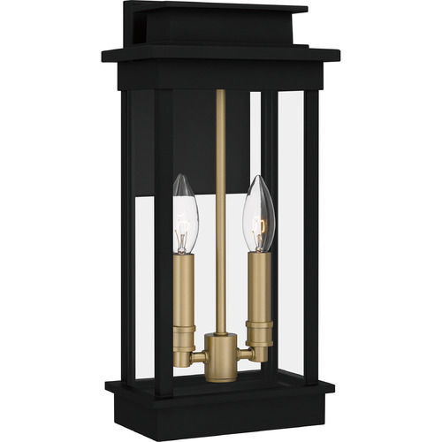 Noelle Matte Black Outdoor Wall Light by Quoizel Lighting