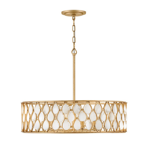 Estie 28-Inch Chandelier in Piastra Gold by Fredrick Ramond
