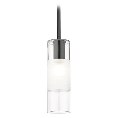 Z-Lite Z-Lite Alton Matte Black Mini-Pendant Light with Cylindrical Shade 824P-ROD-MB