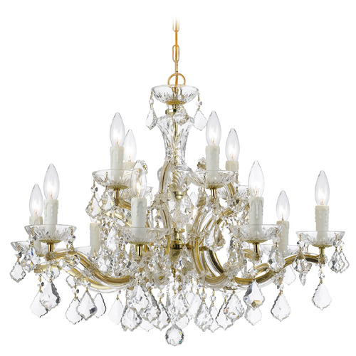 Crystorama Lighting Crystorama Lighting Maria Theresa Gold Crystal Chandelier 4379-GD-CL-MWP