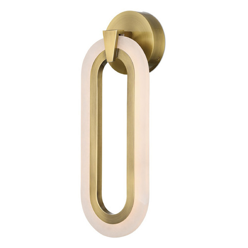 Currey and Company Aurora Natural / Polished Antique Brass LED Sconce