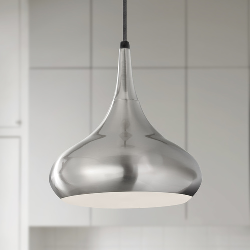 Generation Lighting Beso 10-Inch Pendant in Brushed Steel by Generation Lighting P1253BS