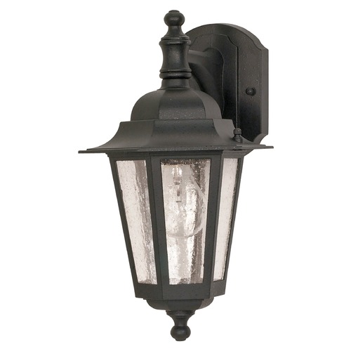 Cornerstone Textured Black Outdoor Wall Light by Nuvo Lighting