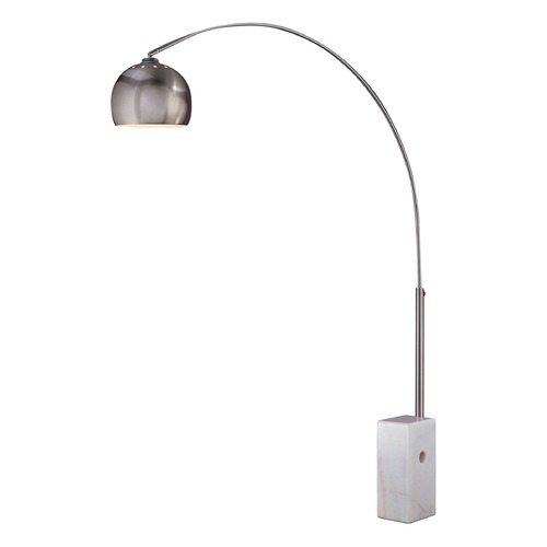 George's Reading Room Arc Lamp in Brushed Nickel by George Kovacs