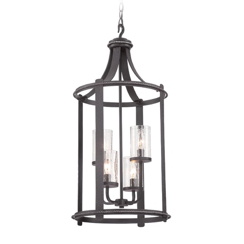 Seeded Glass Pendant Light Black Designers Fountain Lighting