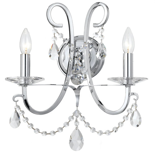 Othello 2-Light Wall Sconce in Polished Chrome by Crystorama Lighting