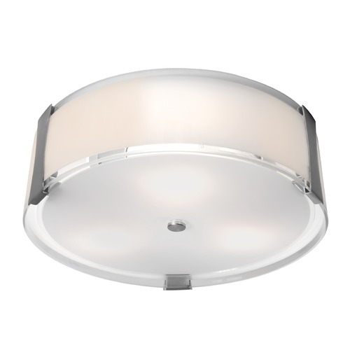 Access Lighting Access Lighting Tara Brushed Steel LED Flushmount Light 50121LEDDLP-BS/OPL