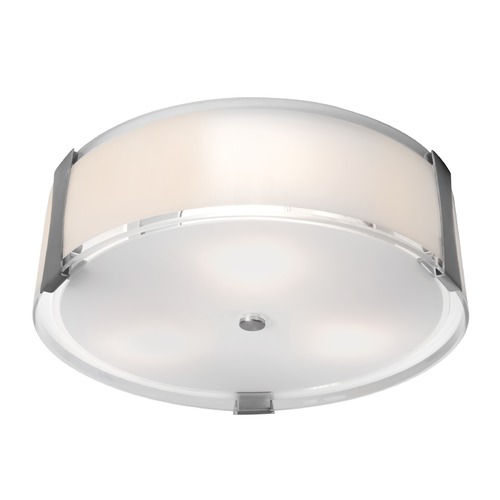 Access Lighting Tara Brushed Steel LED Flush Mount by Access Lighting 50121LEDDLP-BS/OPL