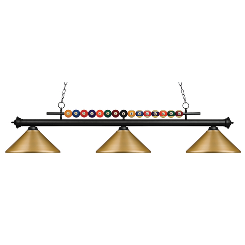 Shark Matte Black Billiard Light by Z-Lite