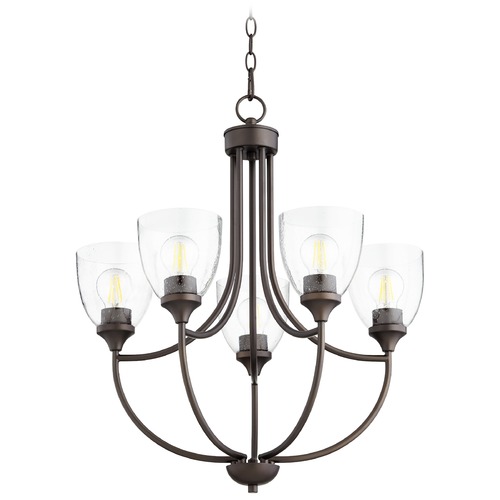 Enclave Oiled Bronze Chandelier by Quorum Lighting