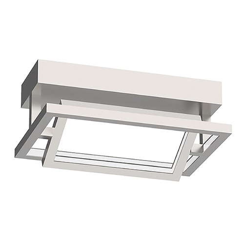 Mondrian 12-Inch Adjustable LED Flush Mount in Nickel by Kuzco