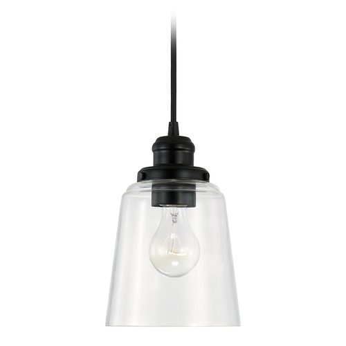 Capital Lighting Fallon 6-Inch Mini Pendant in Matte Black by Capital Lighting 3718MB-135