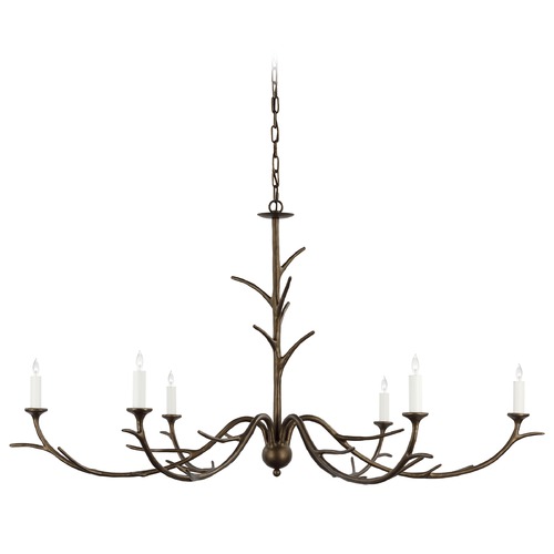 Julie Neill Iberia Chandelier in Antique Bronze Leaf by Visual Comfort Signature