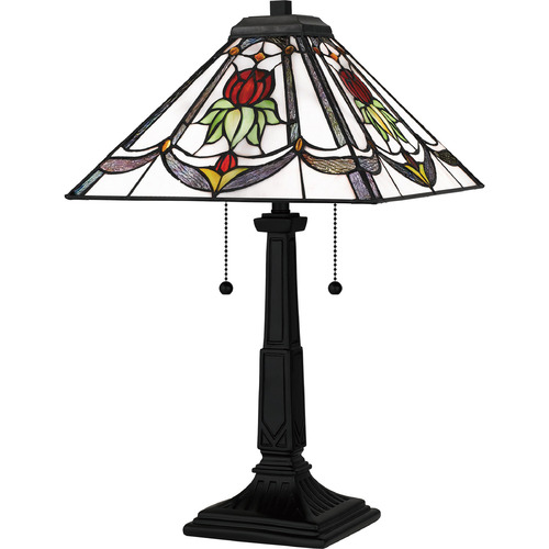 Quoizel Lighting Tiffany Matte Black Table Lamp by Quoizel Lighting TF16137MBK