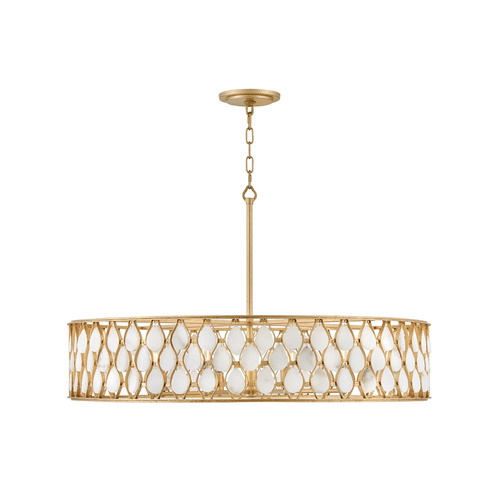 Estie 38-Inch Chandelier in Piastra Gold by Fredrick Ramond
