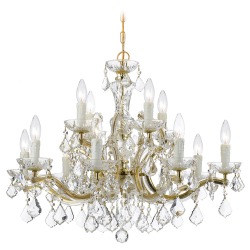 Crystorama Lighting Maria Theresa Gold Crystal Chandelier