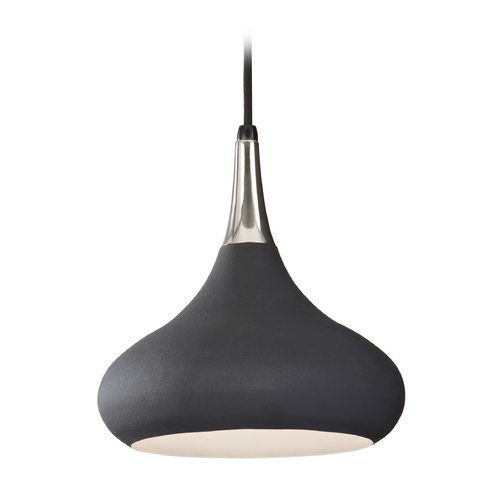 Beso 10-Inch Pendant in Black by Generation Lighting