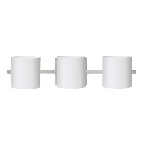 Besa Lighting Pogo Satin Nickel Bathroom Light