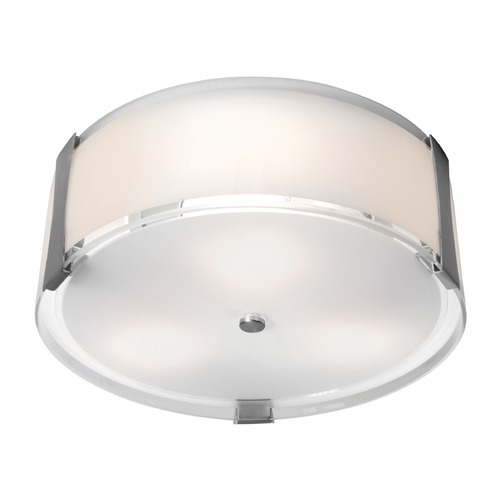 Access Lighting Access Lighting Tara Brushed Steel LED Flushmount Light 50120LEDDLP-BS/OPL
