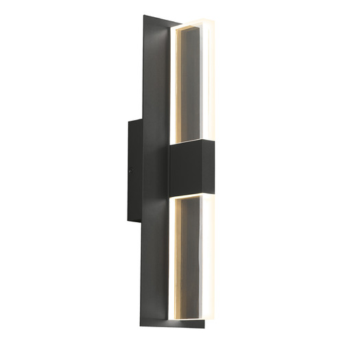 Visual Comfort Modern Collection Lyft 18-In 3000K LED Outdoor Light in Black with Surge Protection by VC Modern 700OWLYT83018CBUNVSSP