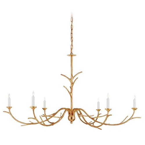 Visual Comfort Signature Collection Julie Neill Iberia Chandelier in Antique Gold Leaf by Visual Comfort Signature JN5076AGL
