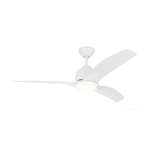 Avila Coastal 54-Inch Fan in White by Visual Comfort & Co Fans
