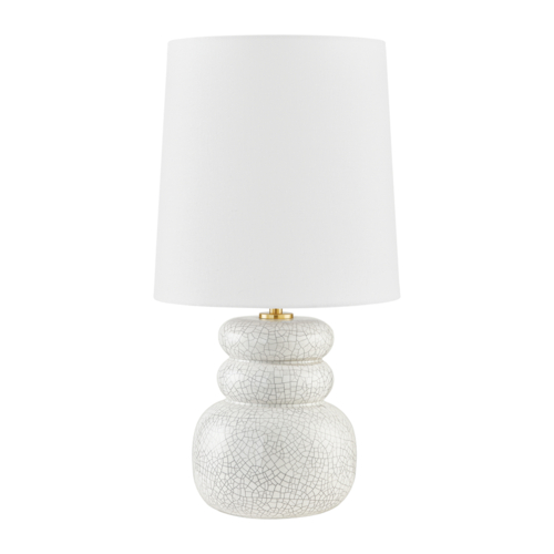 Corinne Table Lamp in Brass & Peignoir by Mitzi by Hudson Valley
