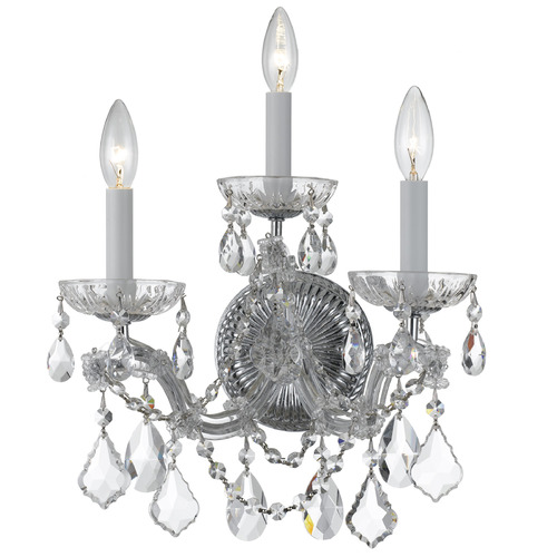 Crystorama Lighting Crystorama Lighting Maria Theresa Polished Chrome Sconce 4403-CH-CL-MWP