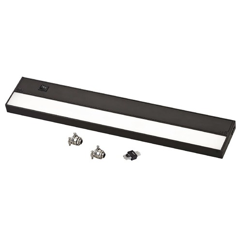 20-Inch LED Under Cabinet Light Direct-Wire / Plug-In 3000K 120V Bronze by Recesso Lighting